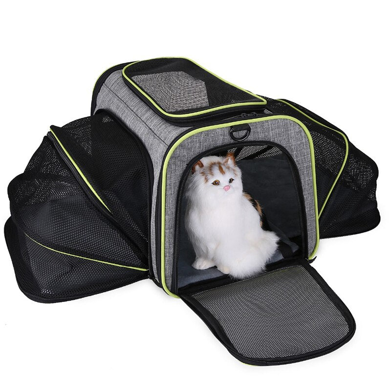 Mochila Transportín Expandible para Gatos y Perros