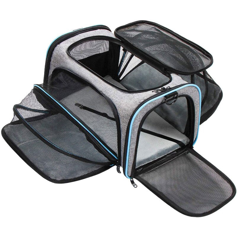 Mochila Transportín Expandible para Gatos y Perros