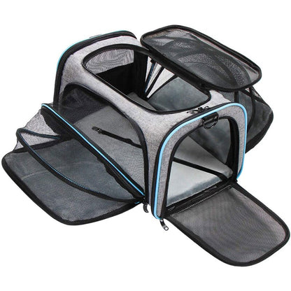 Mochila Transportín Expandible para Gatos y Perros