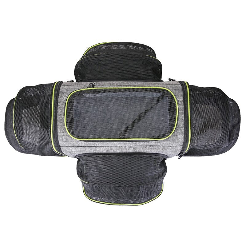 Mochila Transportín Expandible para Gatos y Perros