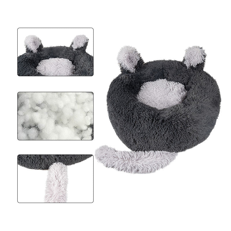 Colchoneta de Felpa Orejas de Conejo para Mascotas