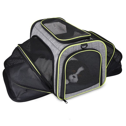 Mochila Transportín Expandible para Gatos y Perros