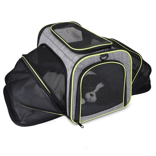 Mochila Transportín Expandible para Gatos y Perros