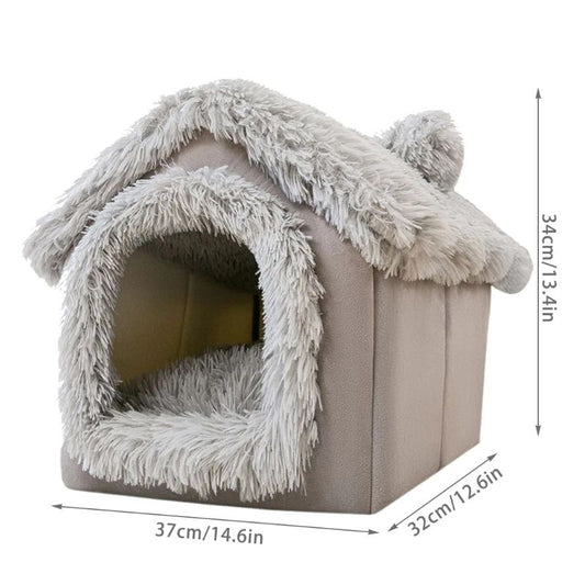 Nido Cálido de Felpa para Gatos y Perros Pequeños