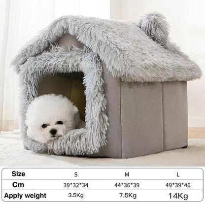 Medidas del nido cálido de felpa para gatos y perros pequeños