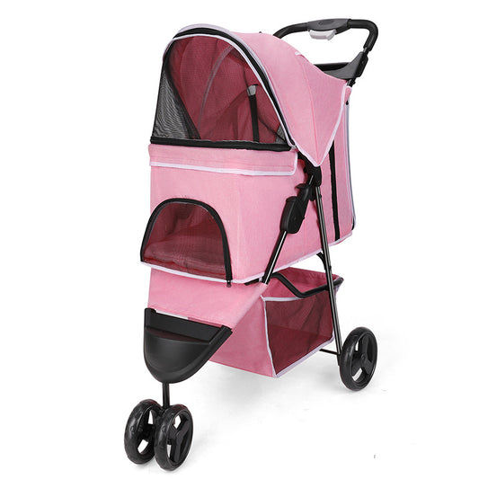 Carrito Plegable para Mascotas en Exteriores – Resistente y Cómodo