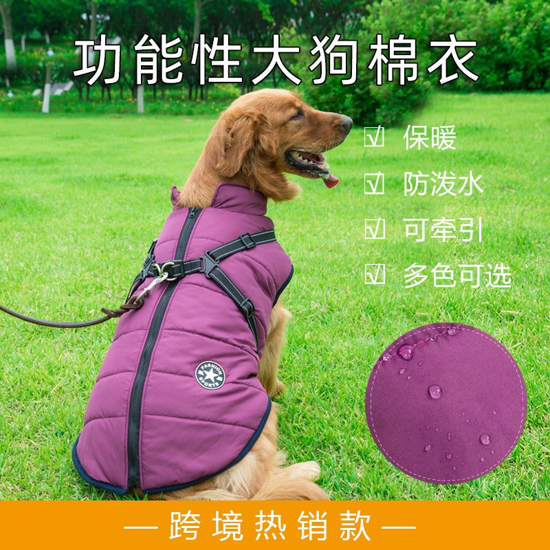 Traje Impermeable Acolchado para Perros Grandes