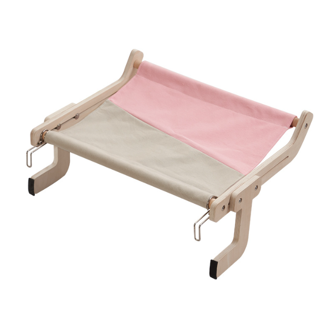 Hamaca de Ventana para Gatos con Estructura de Madera