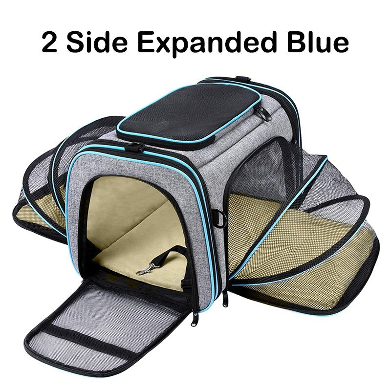 Mochila Transportín Expandible para Gatos y Perros