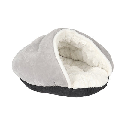 Caseta Cerrada de Peluche para Gatos y Perros Pequeños