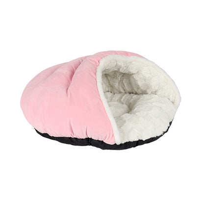 Caseta Cerrada de Peluche para Gatos y Perros Pequeños