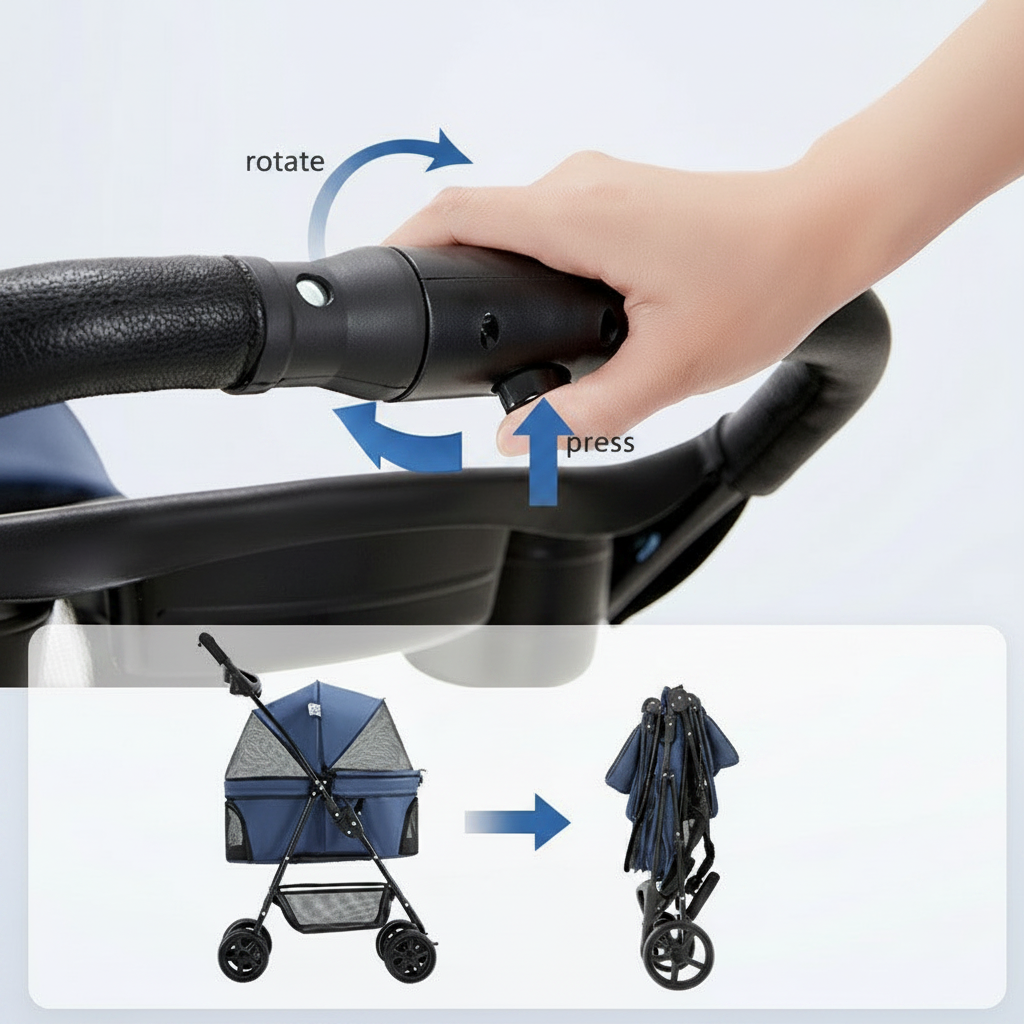 Bello OSM-M02S Lightweight Folding Pet Stroller